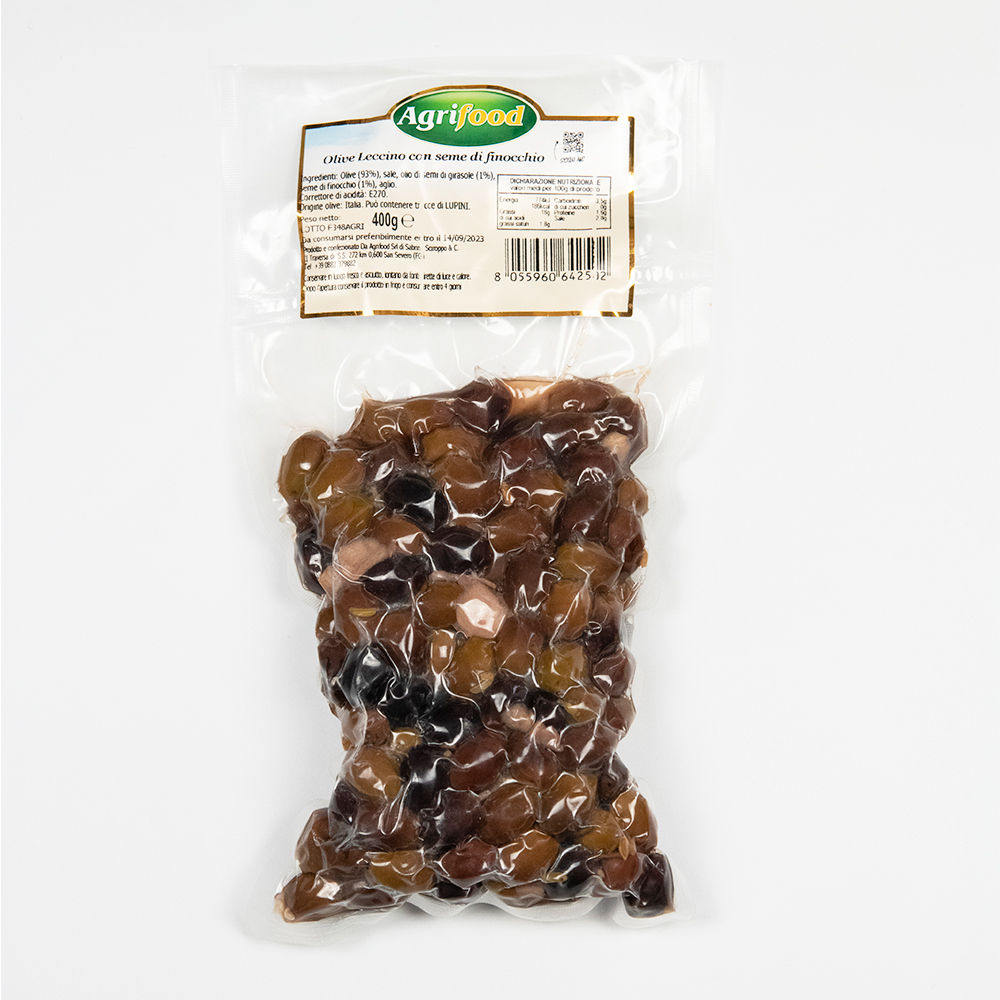 Olive Leccino con seme di finocchio